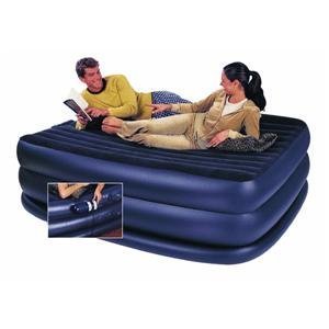 Intex Raised Downy Queen Airbed inflatable air mattress with built-in electric pump